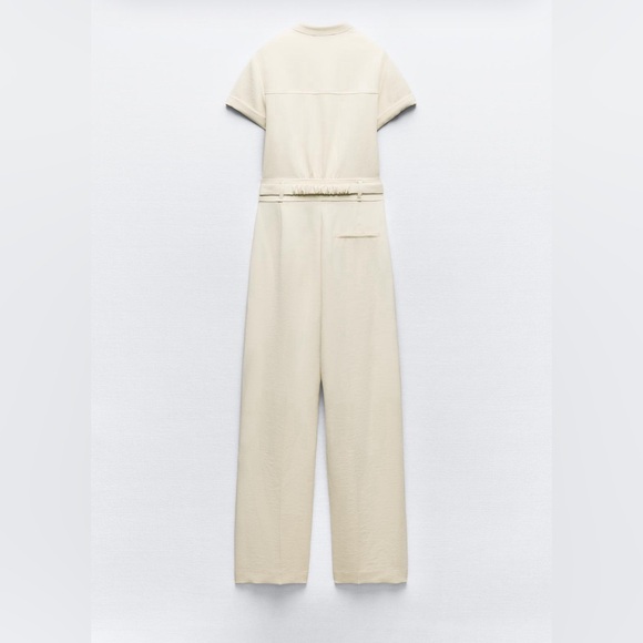 Zara Belted Jumpsuit With Gold Buttons. New With Tags. - Picture 8 of 11